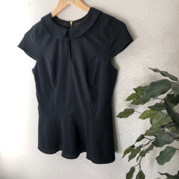 Express Black Peplum Blouse - Picture 2 of 6